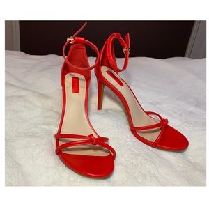 Hot Red Strappy Heels